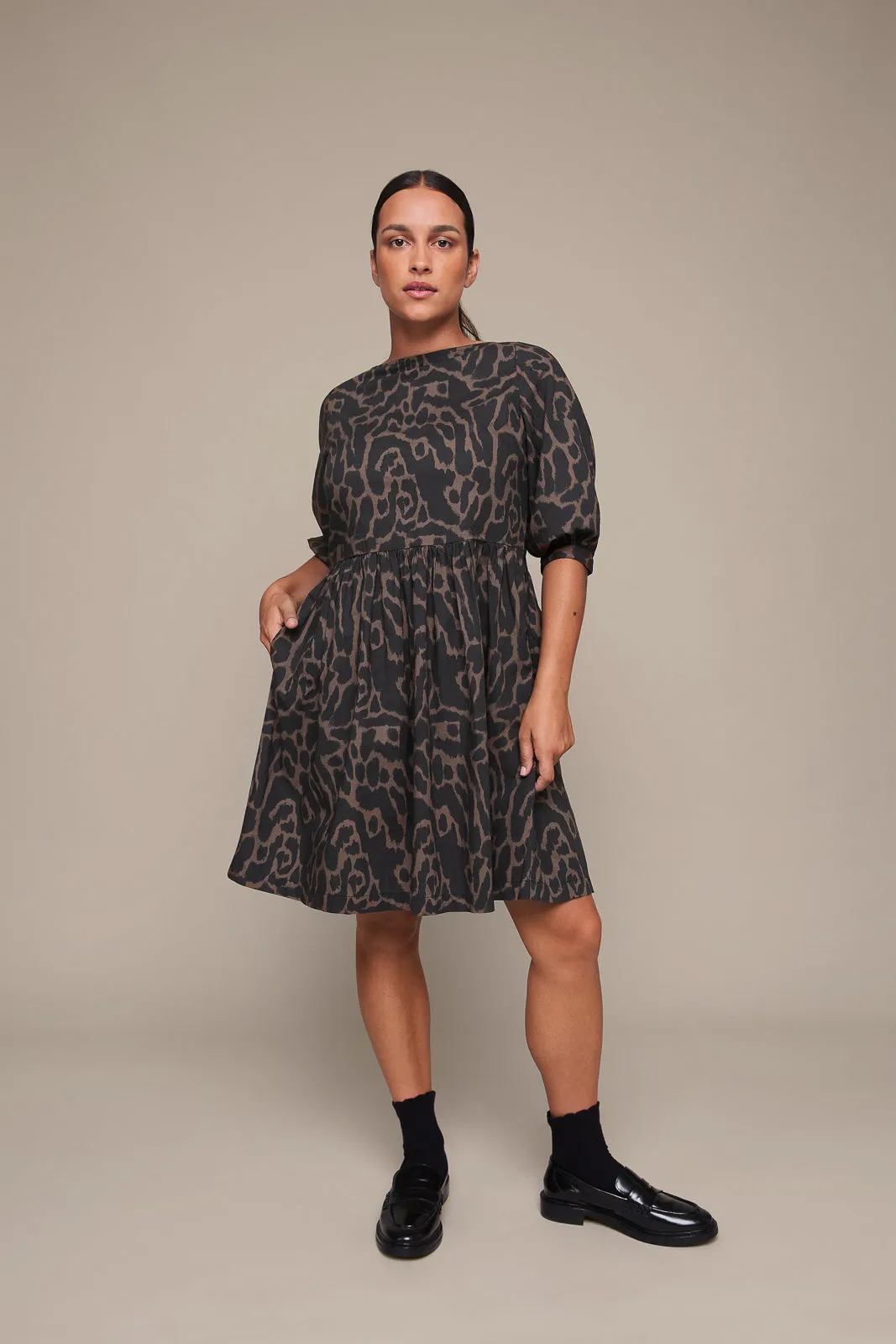 Adelaide Dress in Leopard (Final Sale)