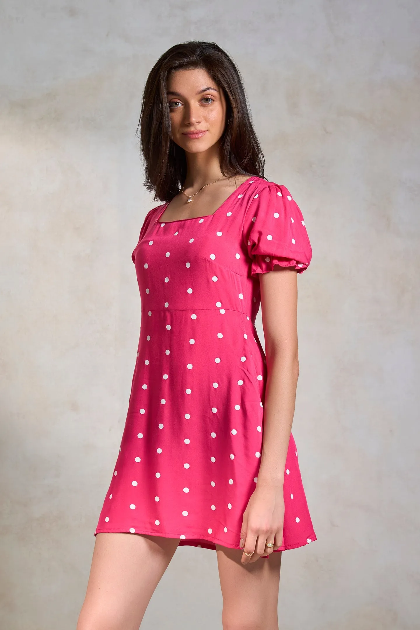 Amlan|Polka Printed Mini Dress