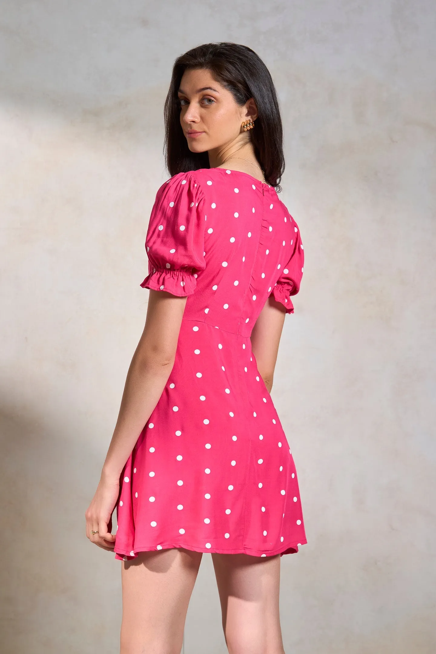 Amlan|Polka Printed Mini Dress