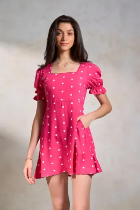 Amlan|Polka Printed Mini Dress