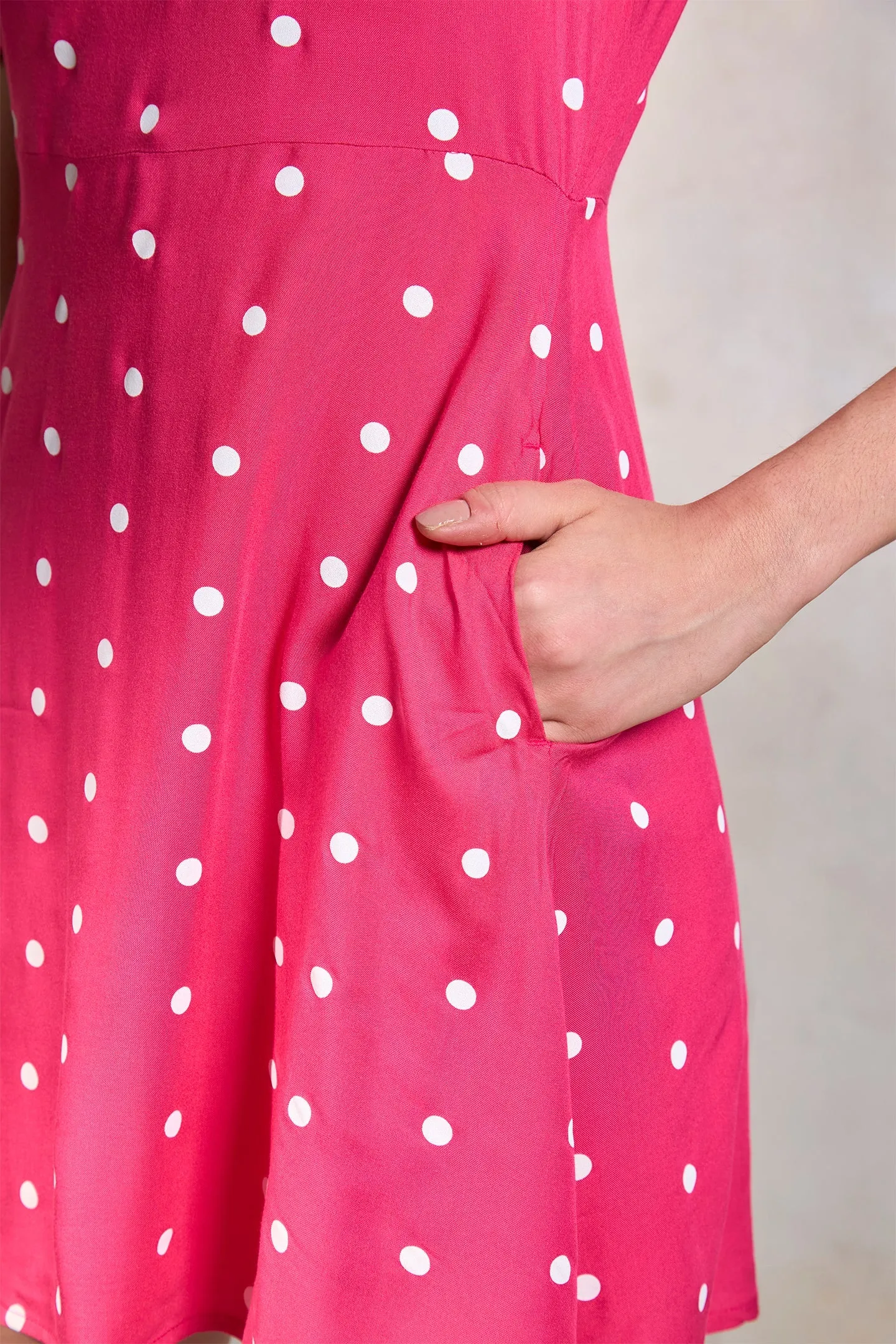 Amlan|Polka Printed Mini Dress