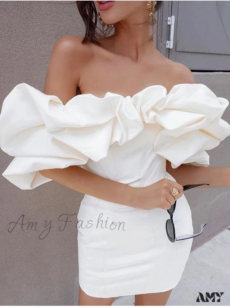 Amy Fashion - Classic Elegant Party Club Wear Slim Fit Bodycon Dress