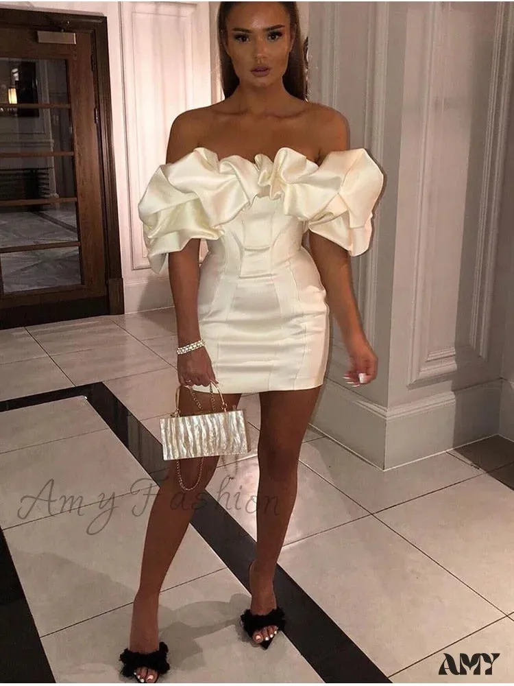 Amy Fashion - Classic Elegant Party Club Wear Slim Fit Bodycon Dress