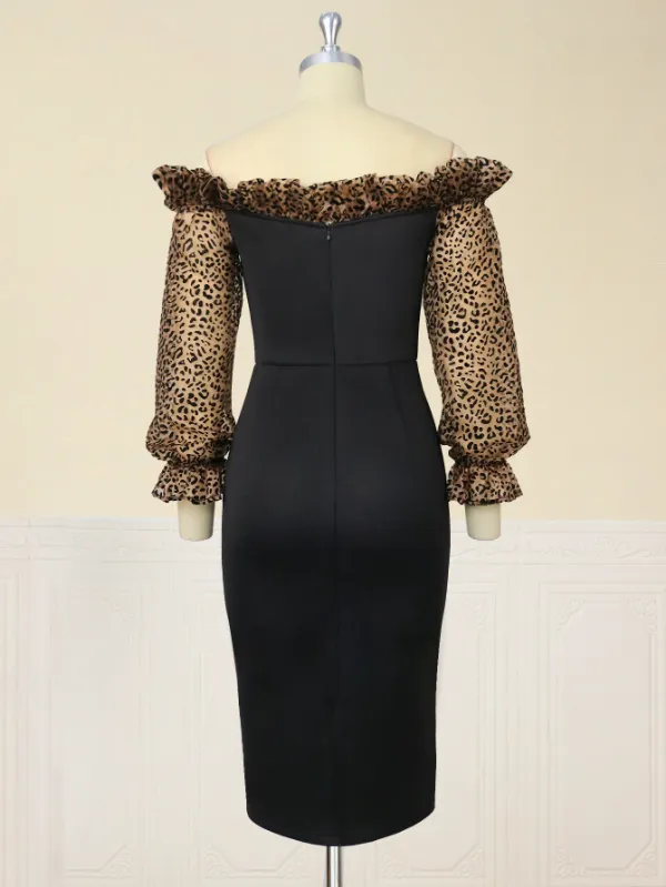 AOMEI Strapless Deep V Neck Pencil Dress Bodycon