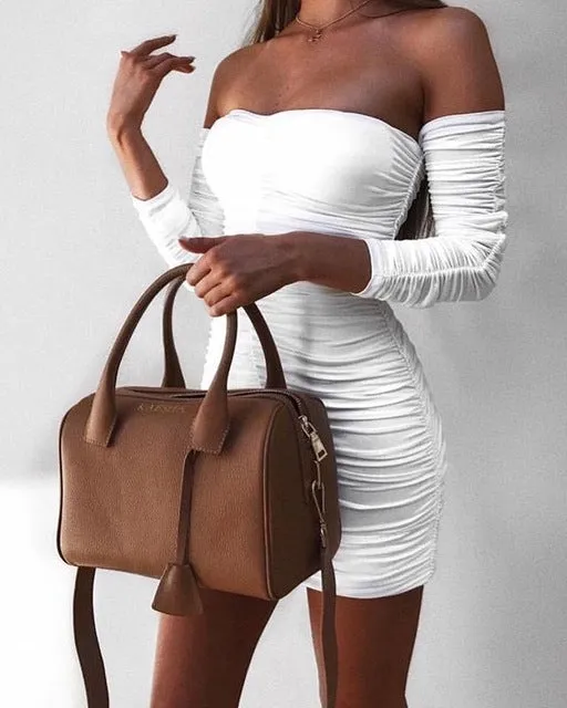 Articat Women Autumn Winter Bandage Dress 2018 Sexy Party Dresses