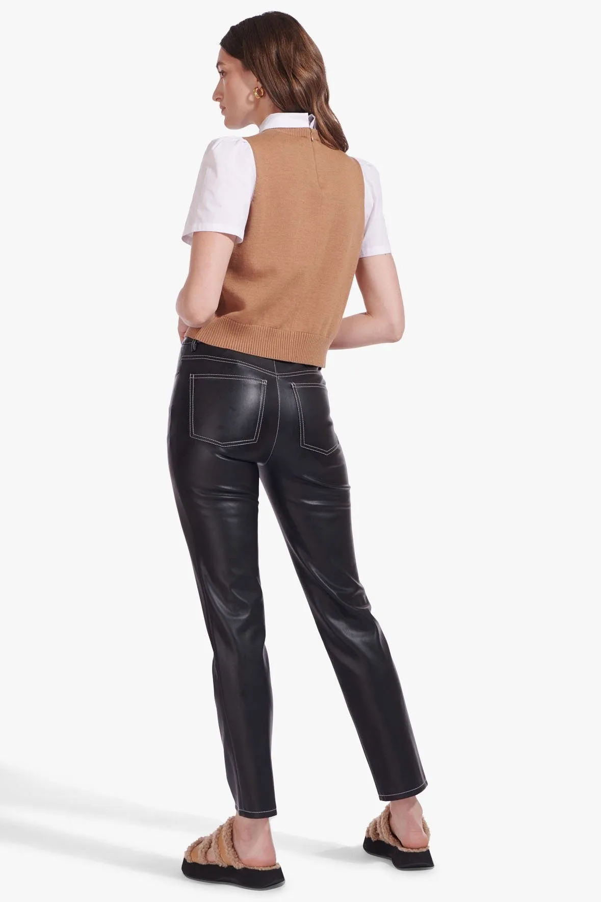 ARYA TOP | TAN WHITE