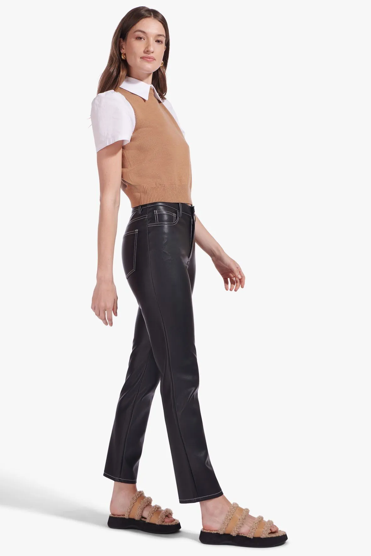 ARYA TOP | TAN WHITE