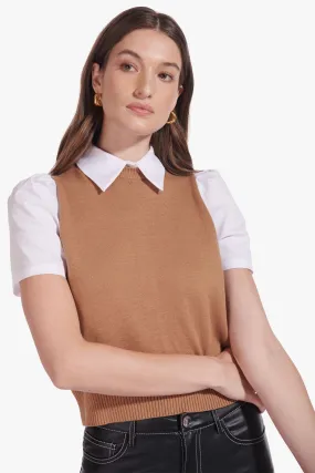 ARYA TOP | TAN WHITE