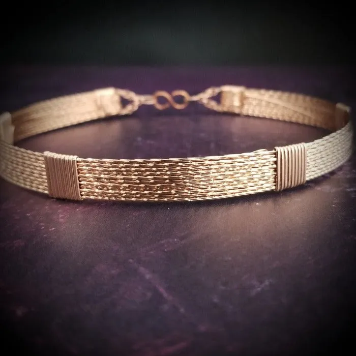 ASHANTI Wide Collar, Rose Gold