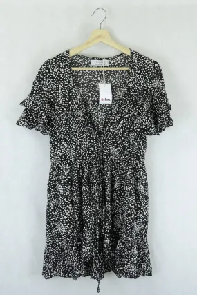 Auguste Black Print Dress 6