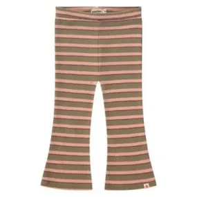Baby Girls Bottoms| Flared Rib Pants - Stripe | BABYFACE