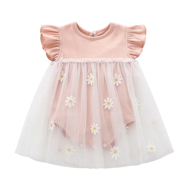 Baby/Toddler Girl's Cute Daisy Floral Dress (2 colors)