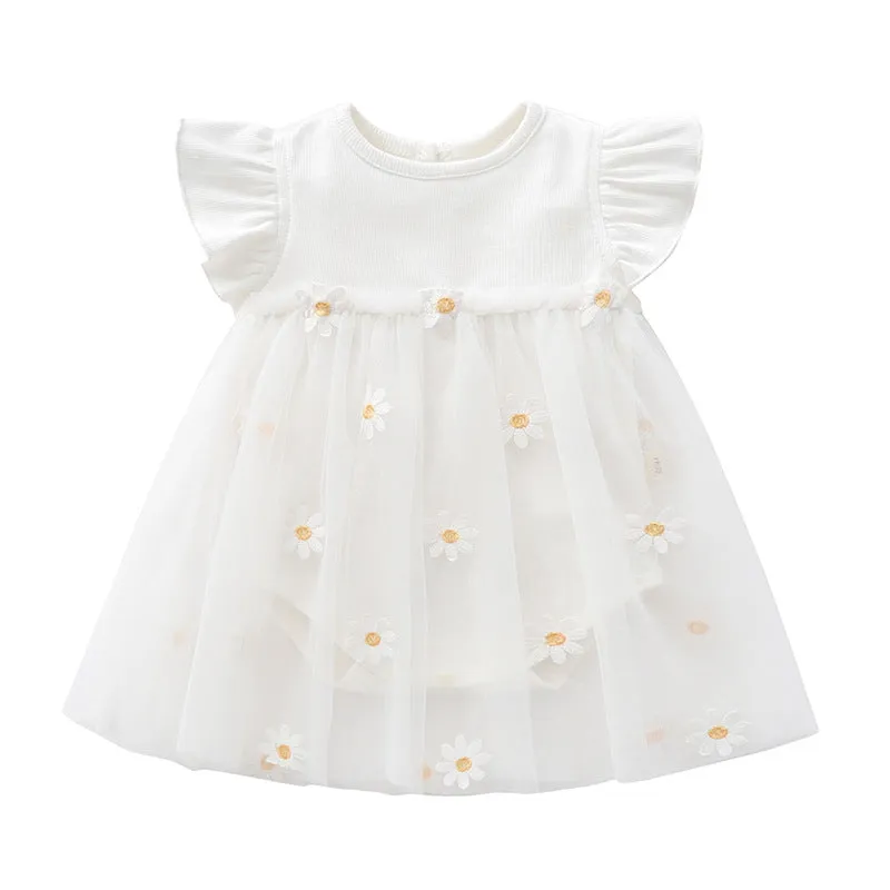 Baby/Toddler Girl's Cute Daisy Floral Dress (2 colors)