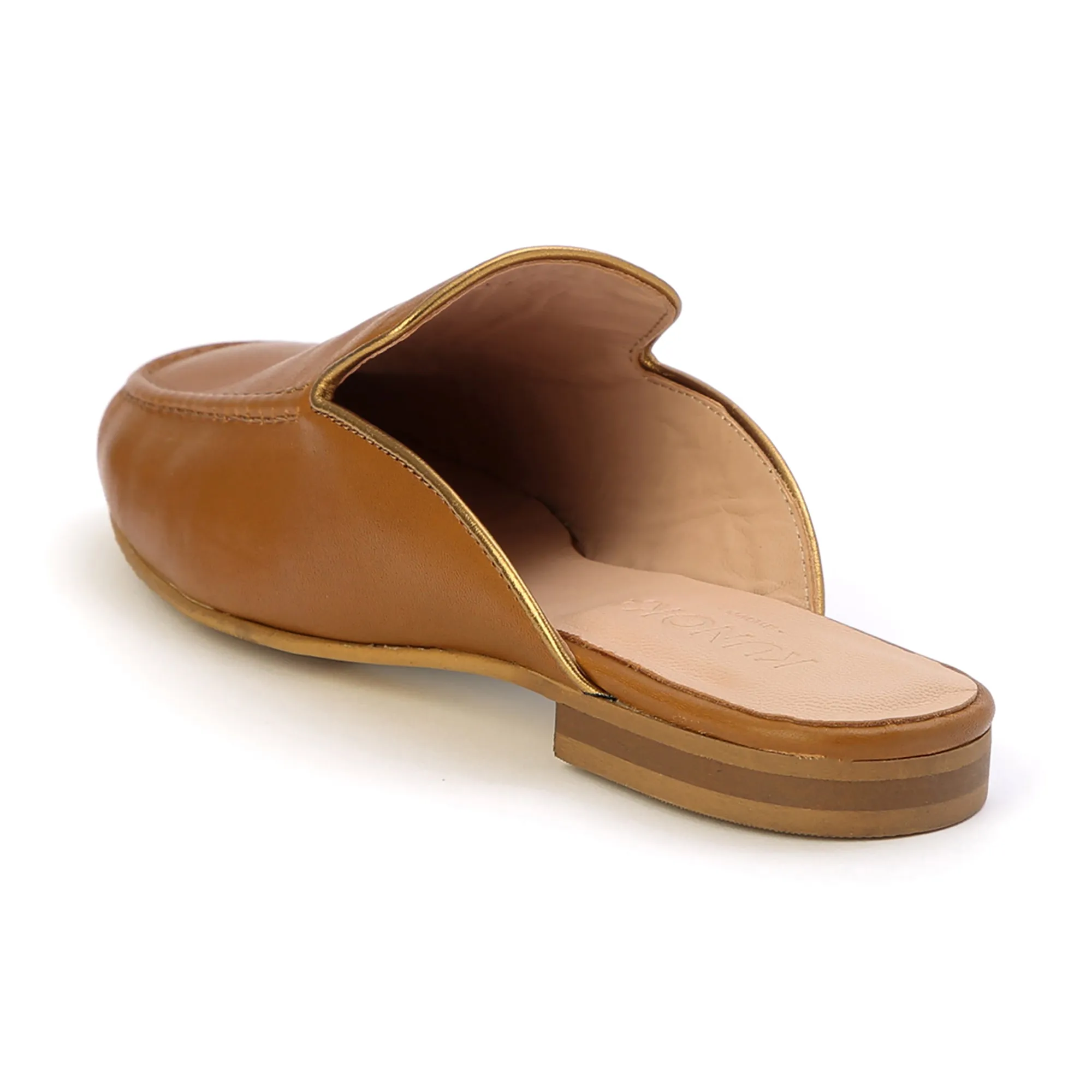 BARBARA slip-on mule - cuoio