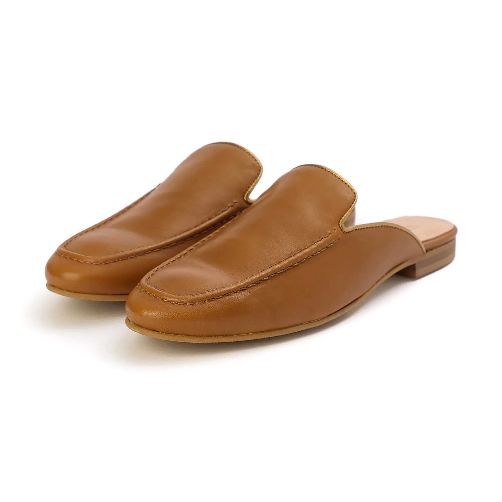 BARBARA slip-on mule - cuoio