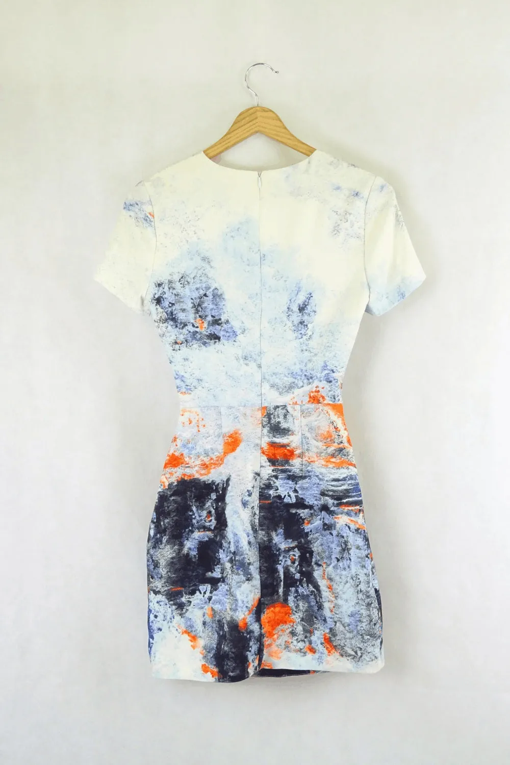 Bec & Bridge Splatter Blue and Orange Dress 6