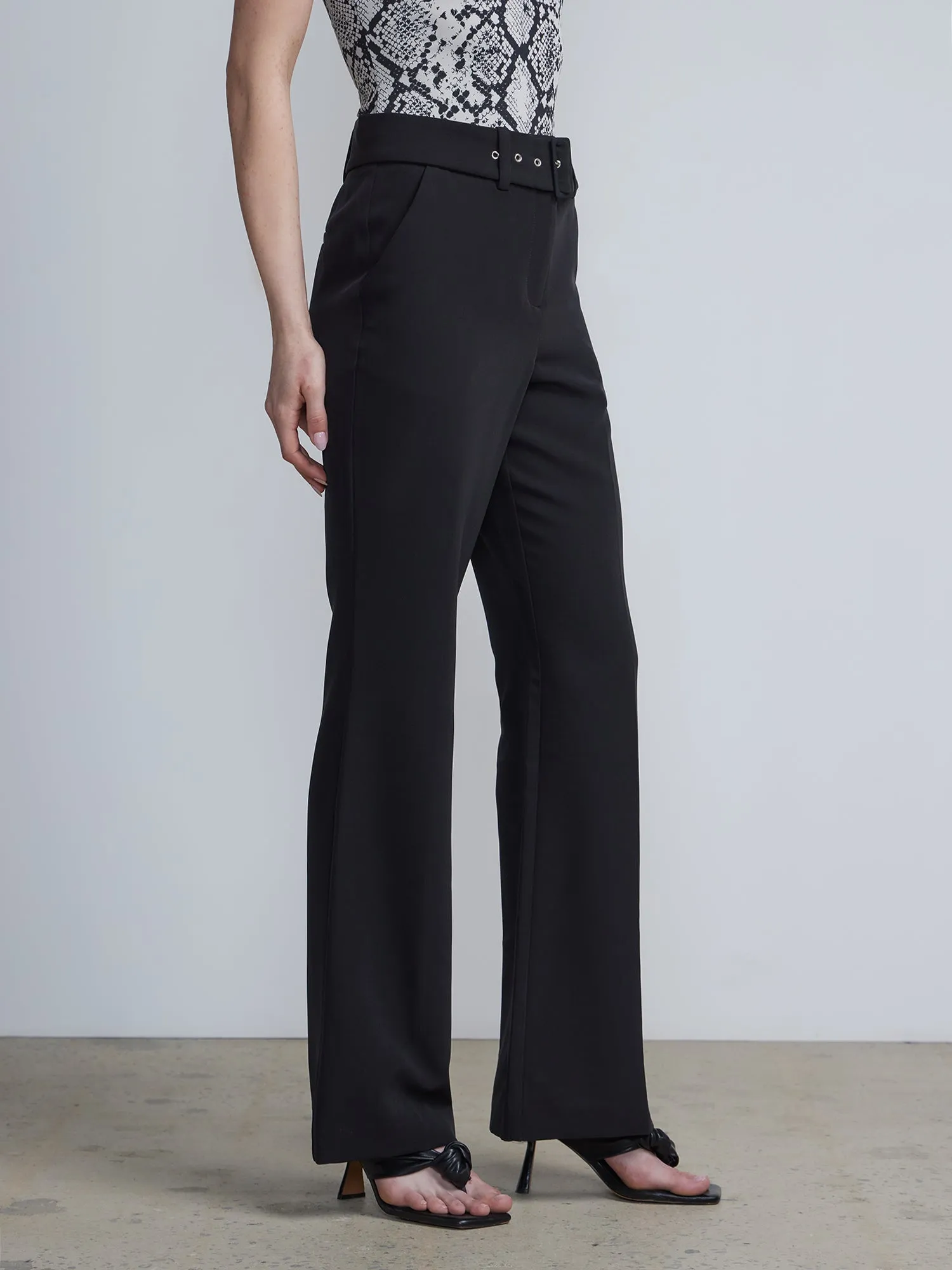 Belted Flare Pant