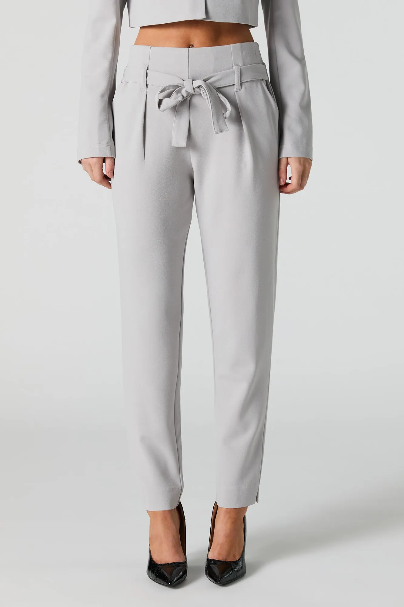 Belted Slim Dress Pant