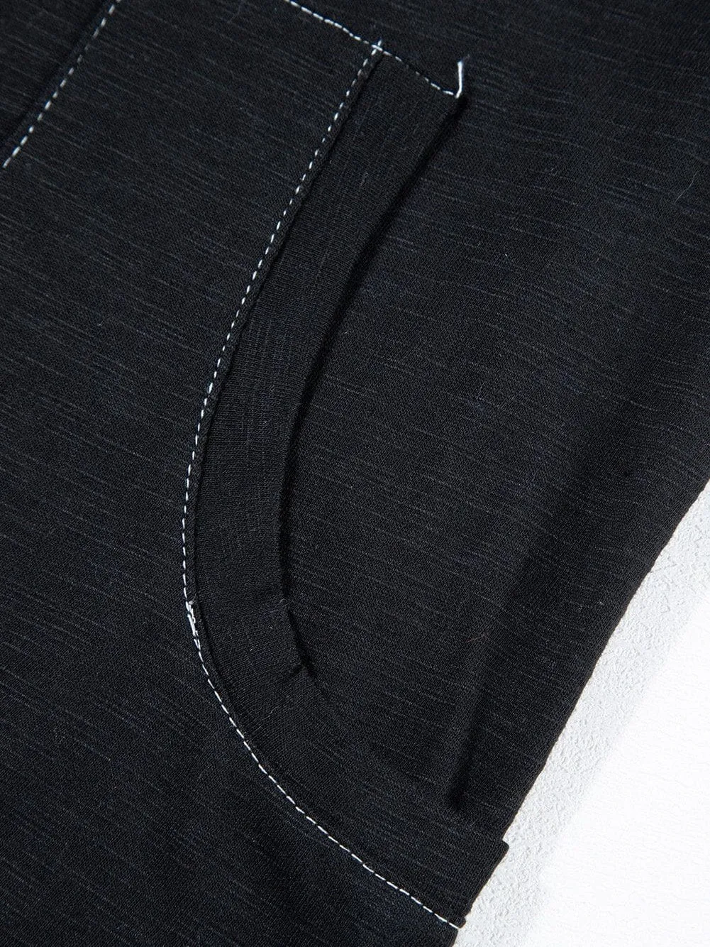 Black Knit Maxi Dress with Unique Seams