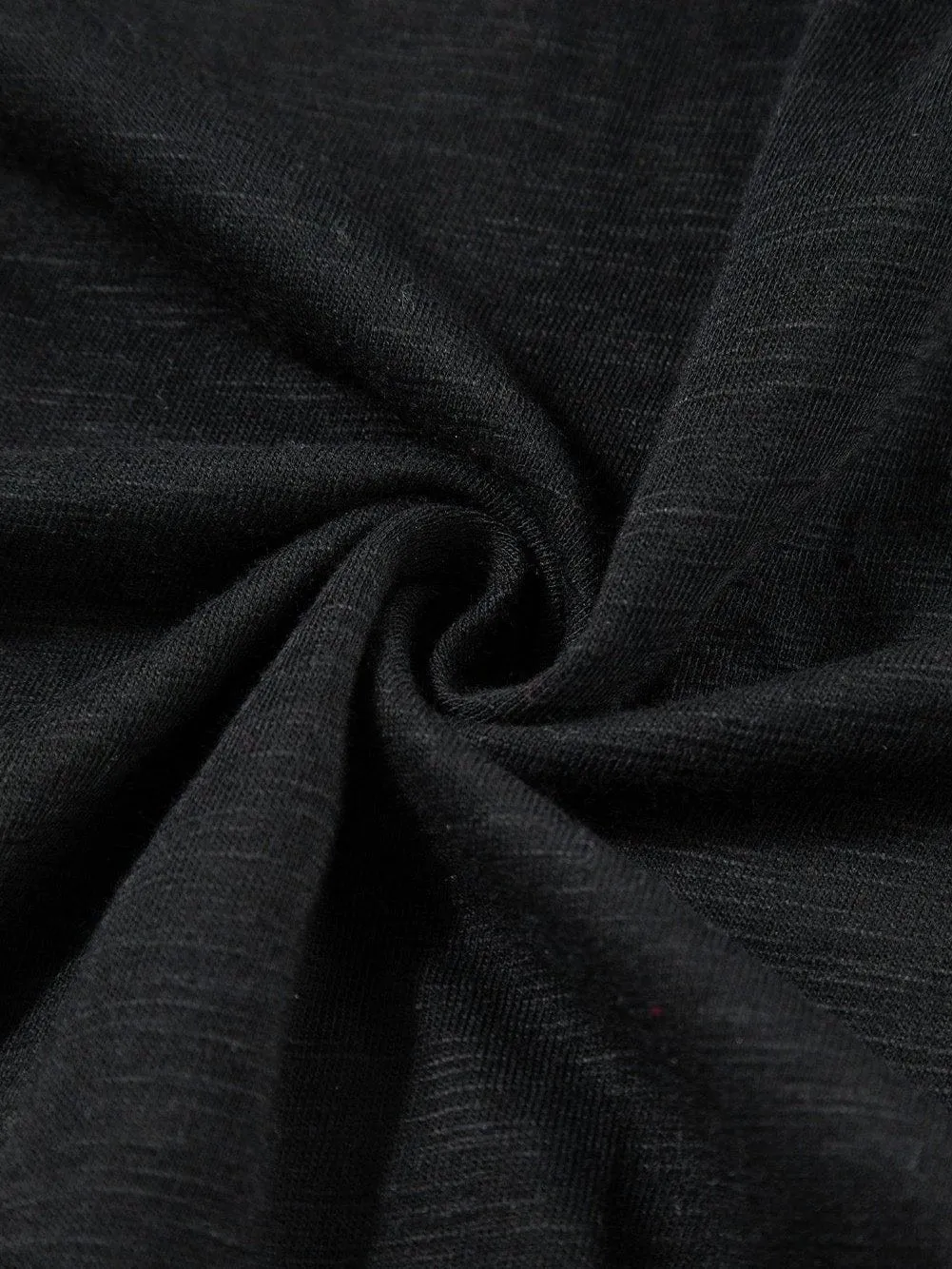 Black Knit Maxi Dress with Unique Seams