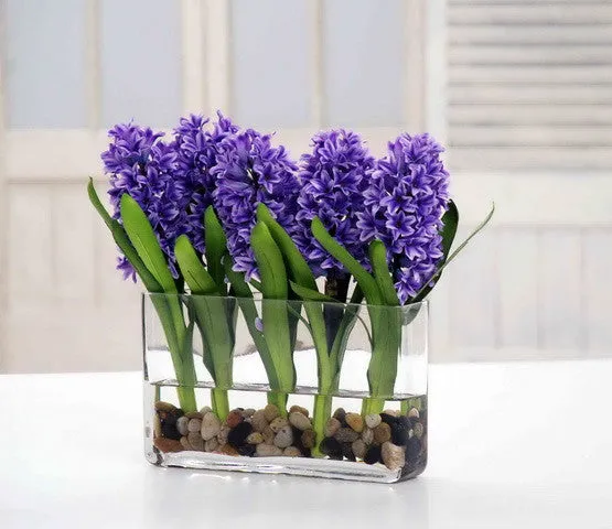 BLUE HYACINTH IN PLANTER (DP765-BLPU)