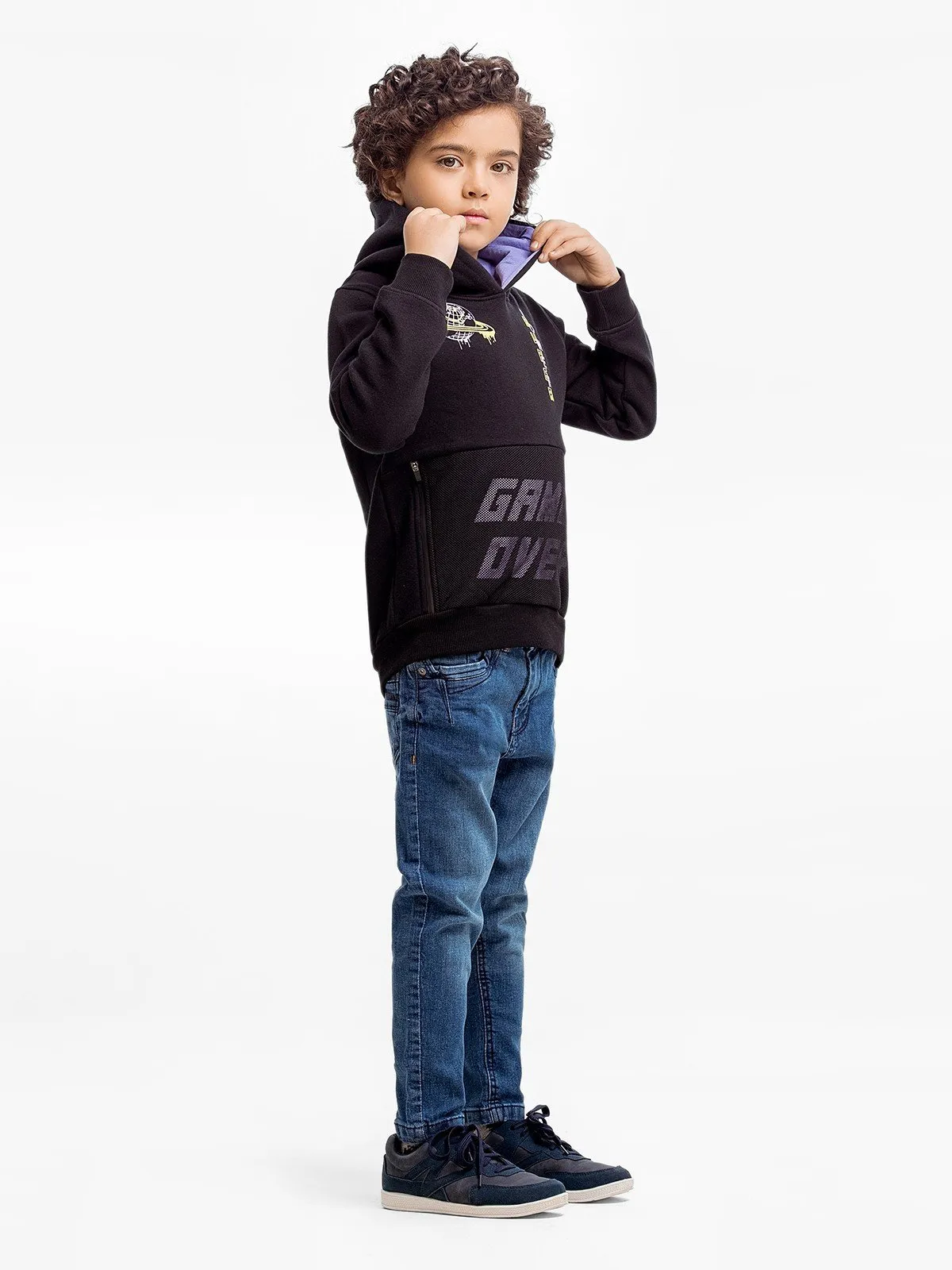 Boy's Black Hoodie - EBTH23-005