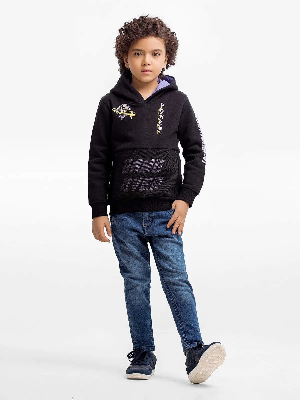 Boy's Black Hoodie - EBTH23-005