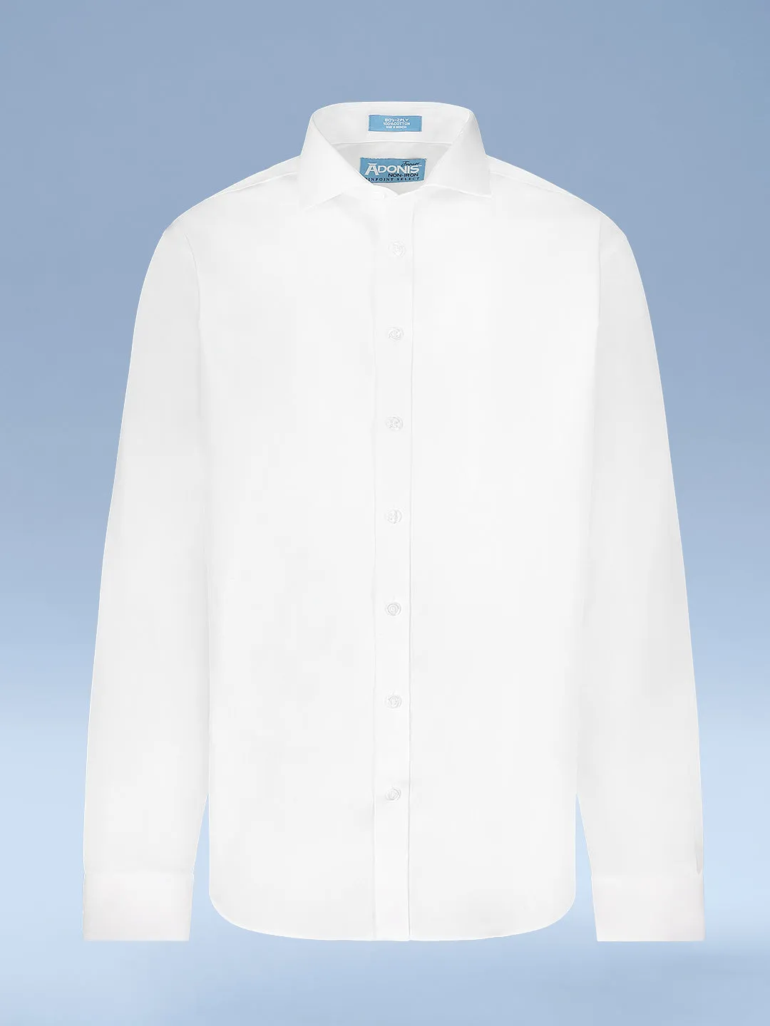 Boys Husky Fit Non Iron Cotton Pinpoint Dress Shirt
