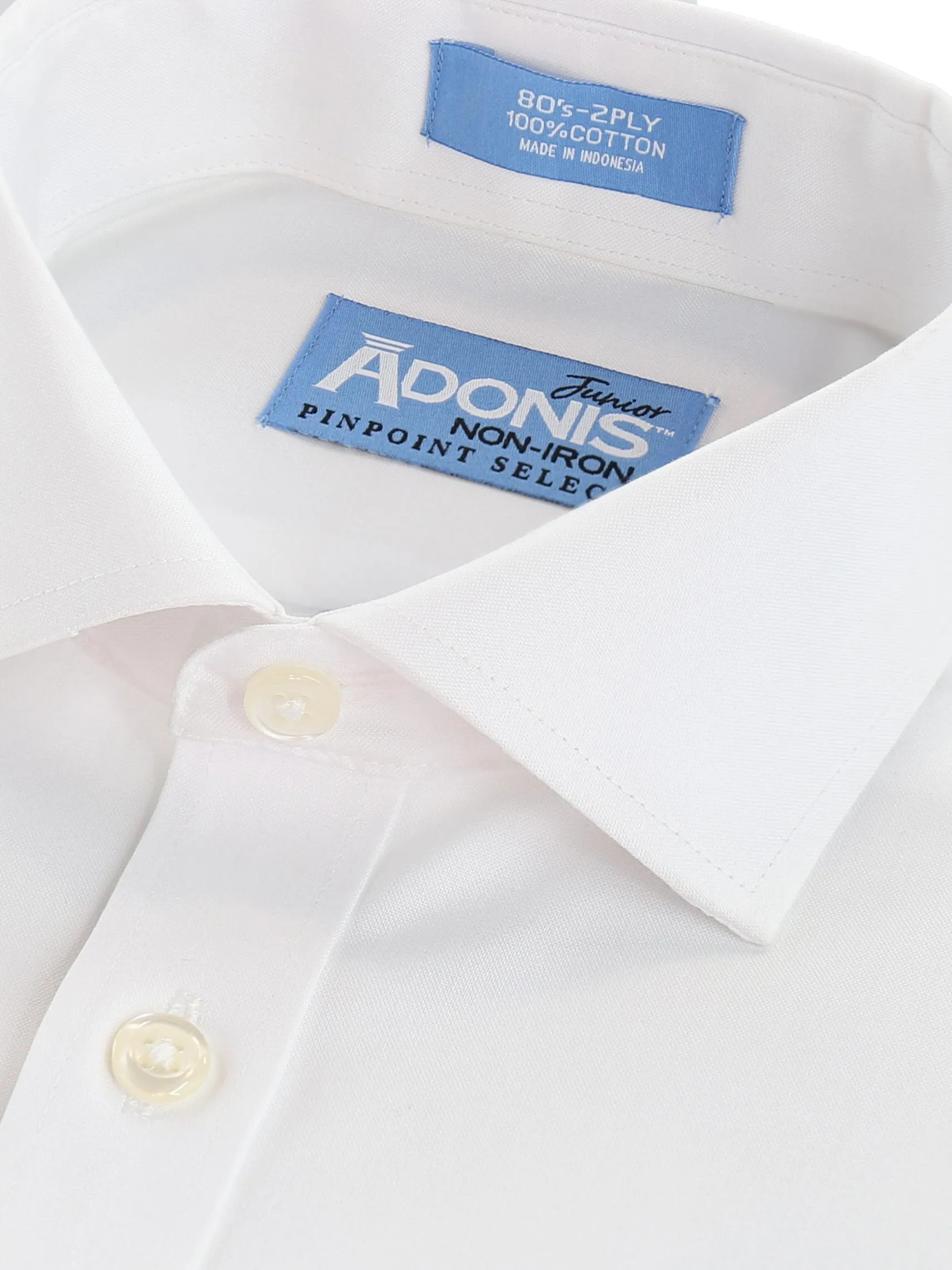 Boys Husky Fit Non Iron Cotton Pinpoint Dress Shirt
