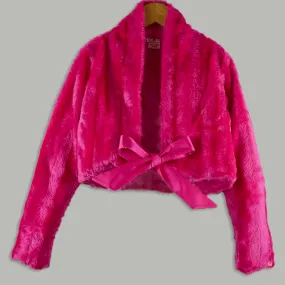 Bright Pink Fur Shrug