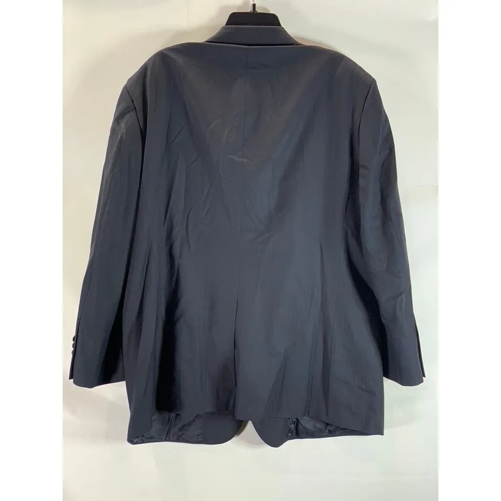 BROOKS BROTHERS Men's Black Wool Herringbone Two-Button Blazer SZ 48R