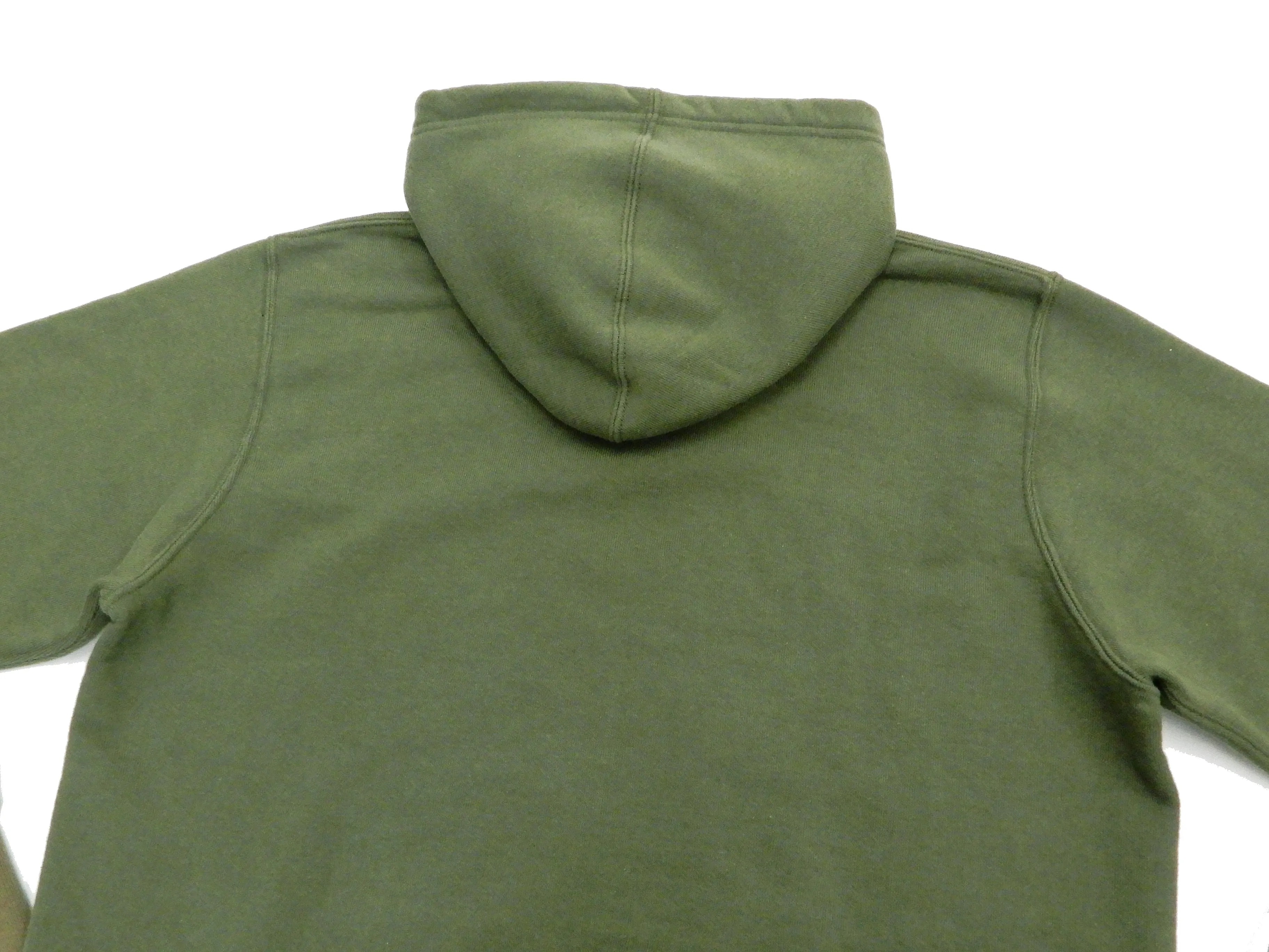 Buzz Rickson Plain Pullover Hoodie Men's Loop-wheeled Vintage Style Hooded Sweatshirt BR68914 149-Faded-Olive