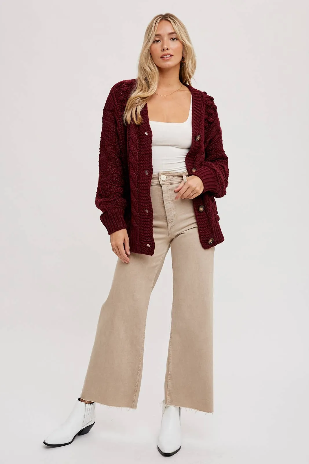 CABLE KNIT CARDIGAN