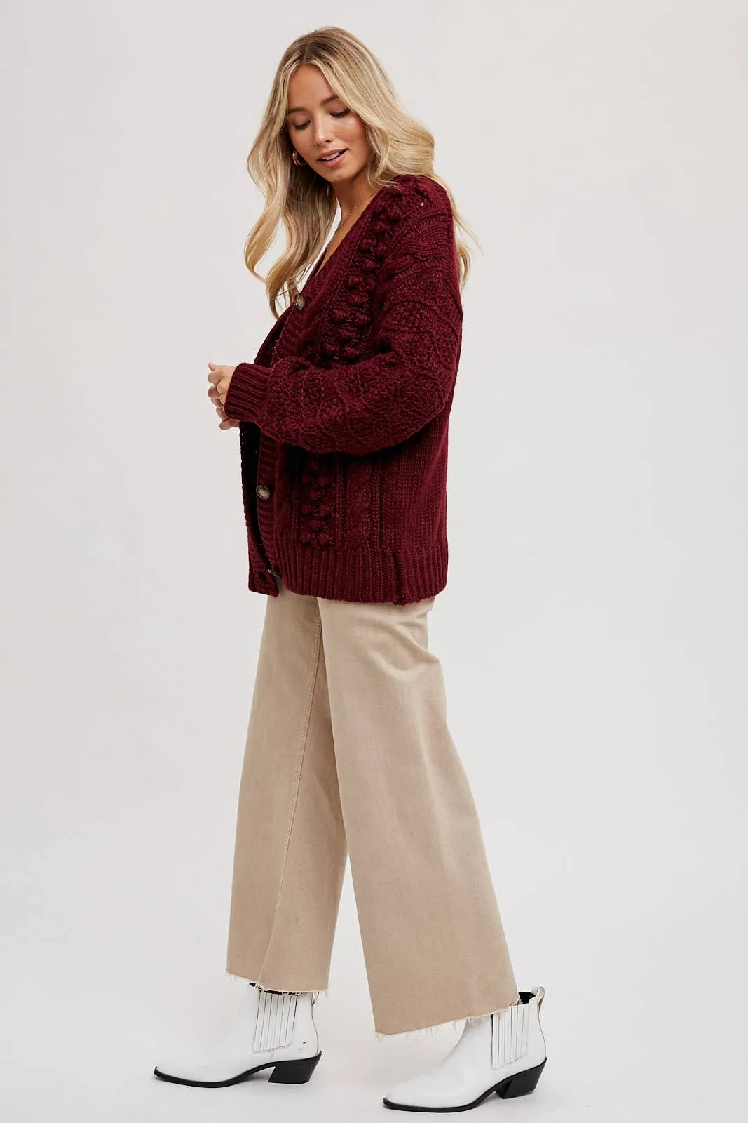 CABLE KNIT CARDIGAN