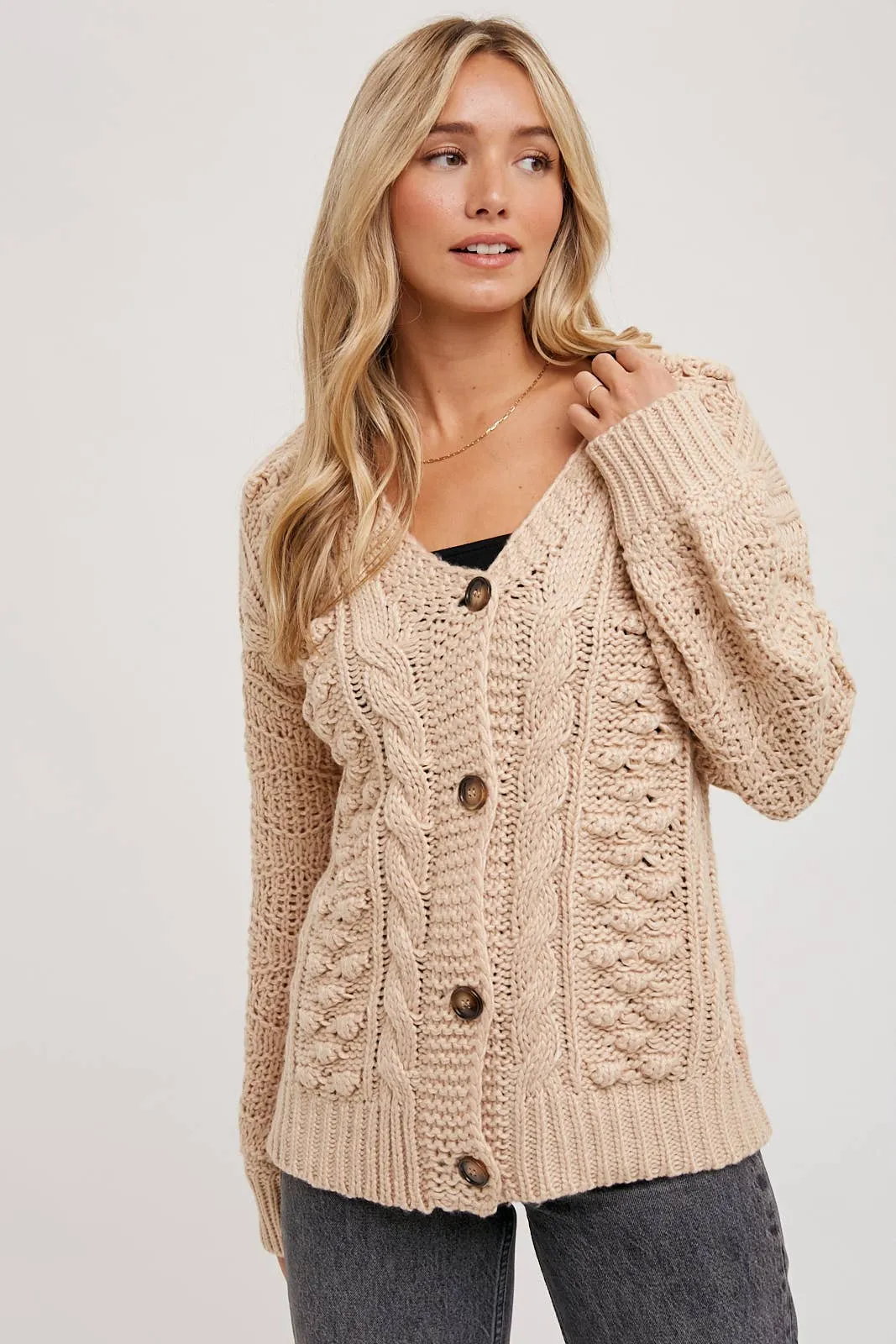 CABLE KNIT CARDIGAN