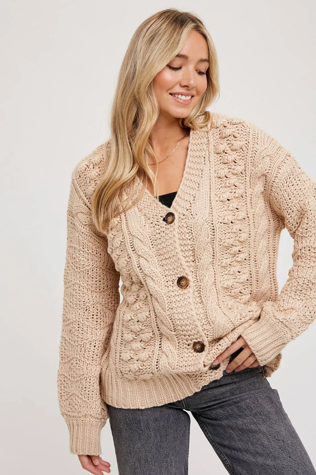 CABLE KNIT CARDIGAN