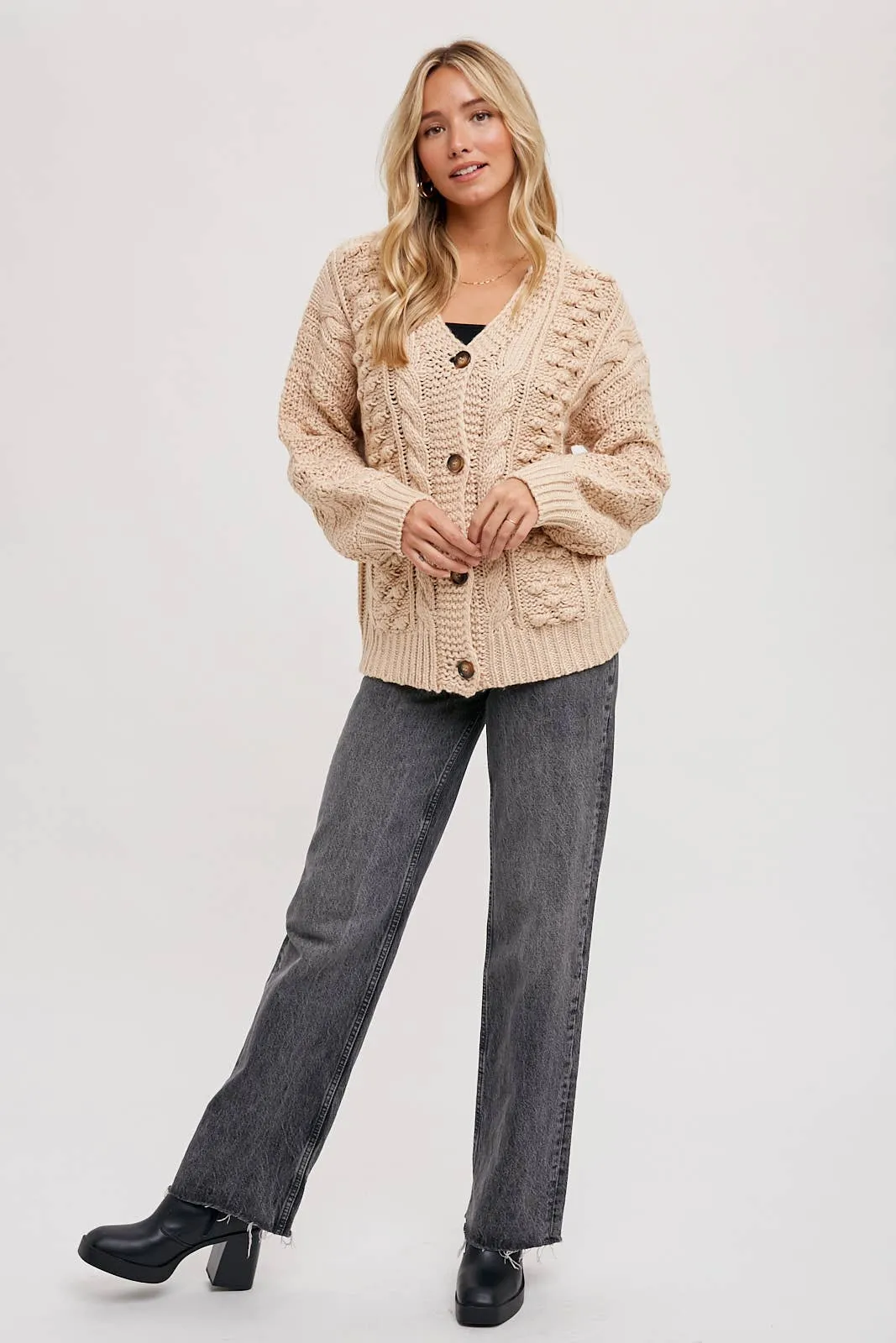 CABLE KNIT CARDIGAN