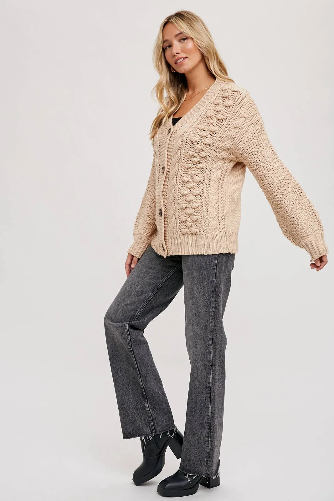CABLE KNIT CARDIGAN