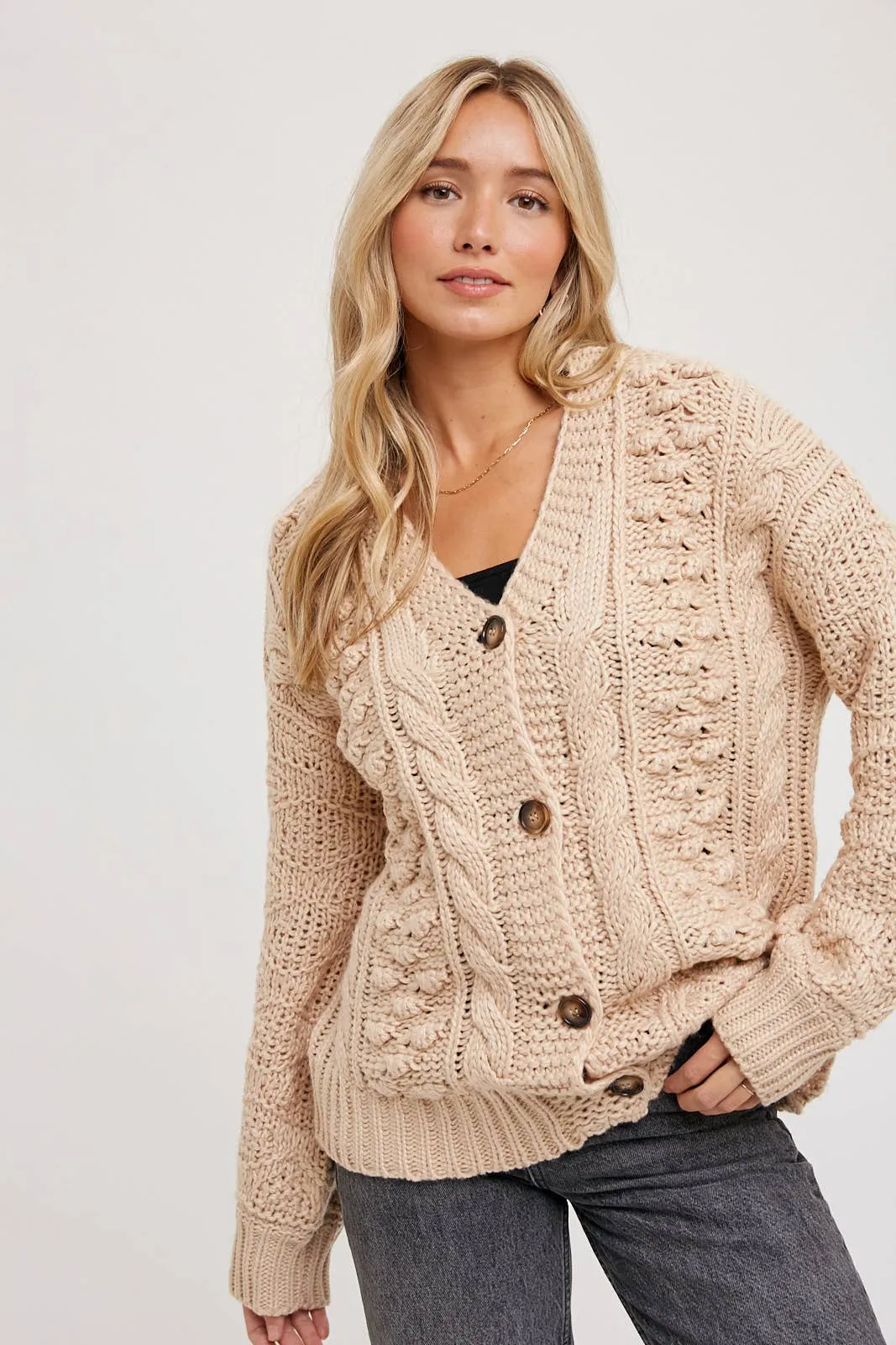 CABLE KNIT CARDIGAN