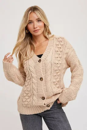 CABLE KNIT CARDIGAN