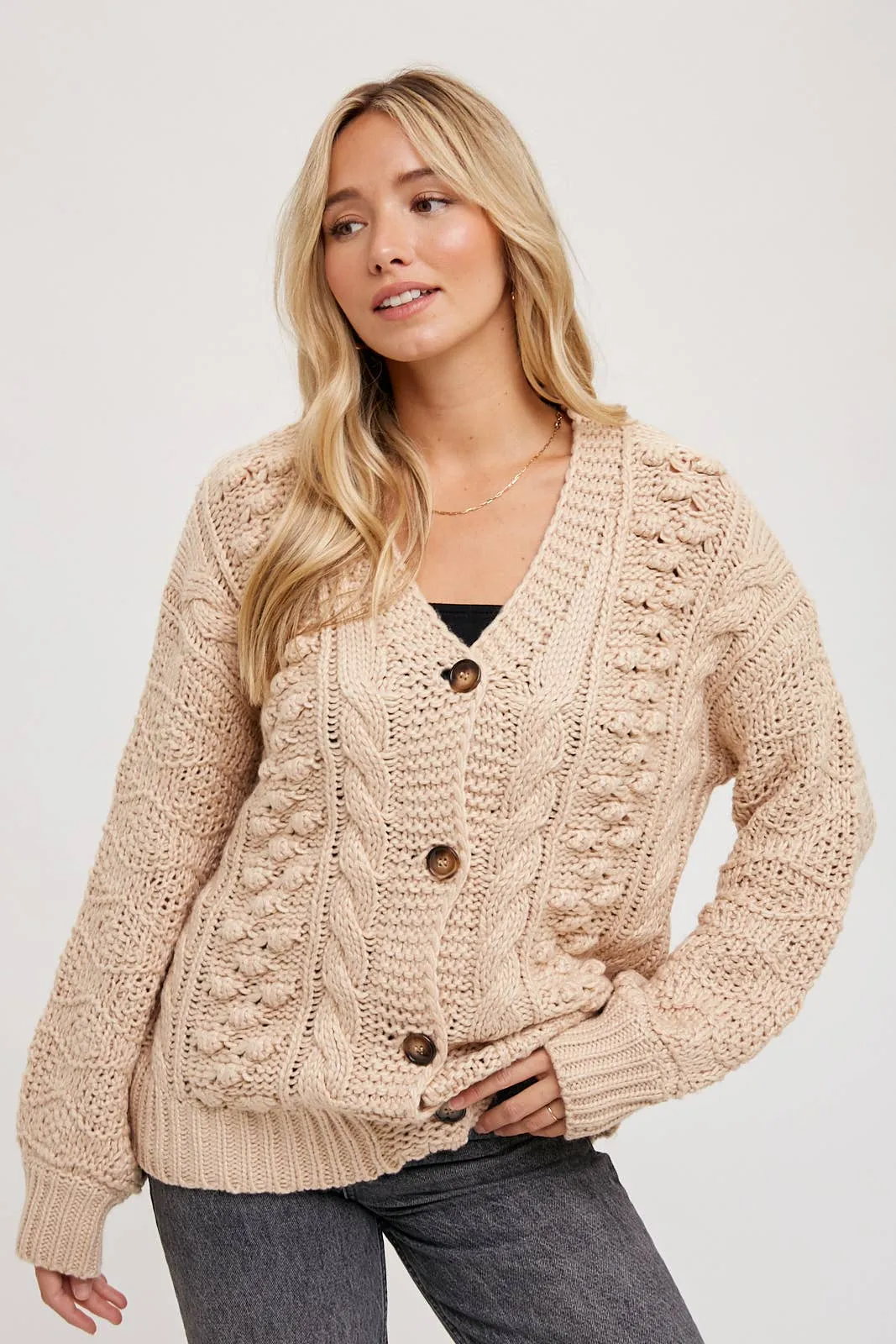 CABLE KNIT CARDIGAN