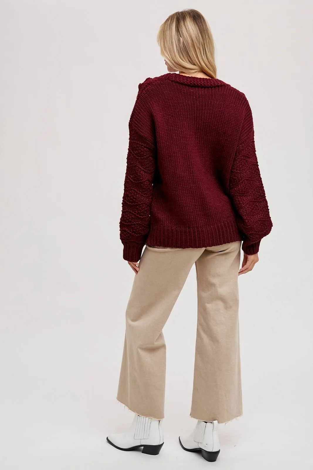 CABLE KNIT CARDIGAN