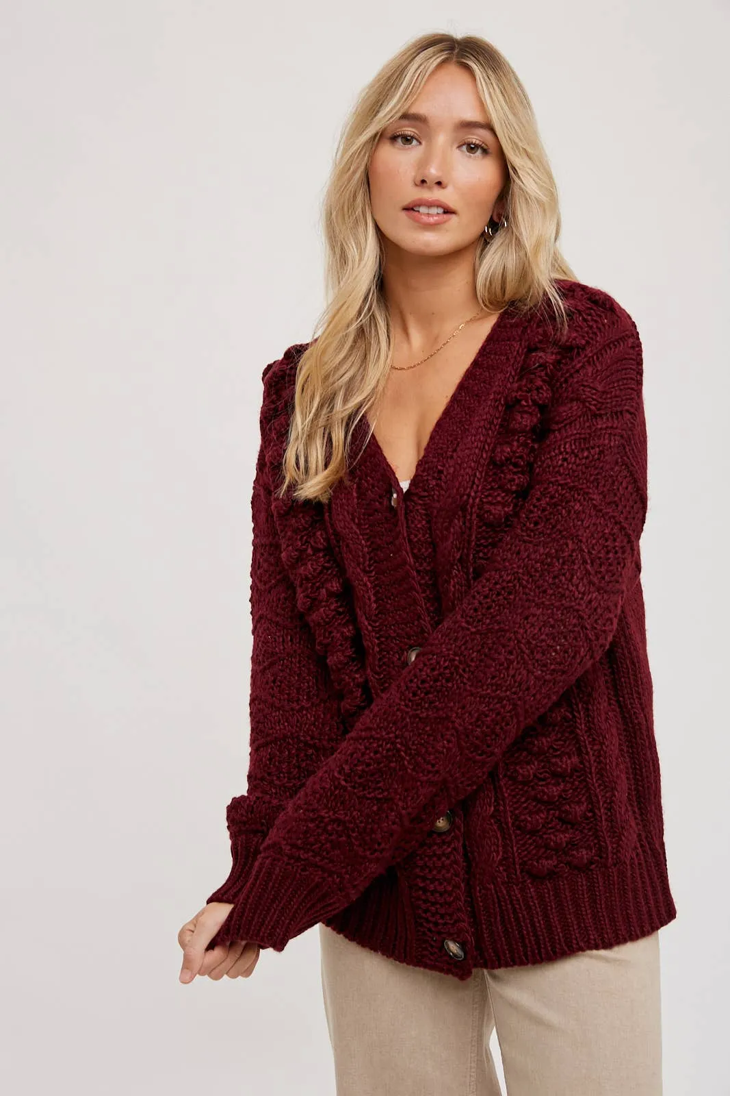 CABLE KNIT CARDIGAN