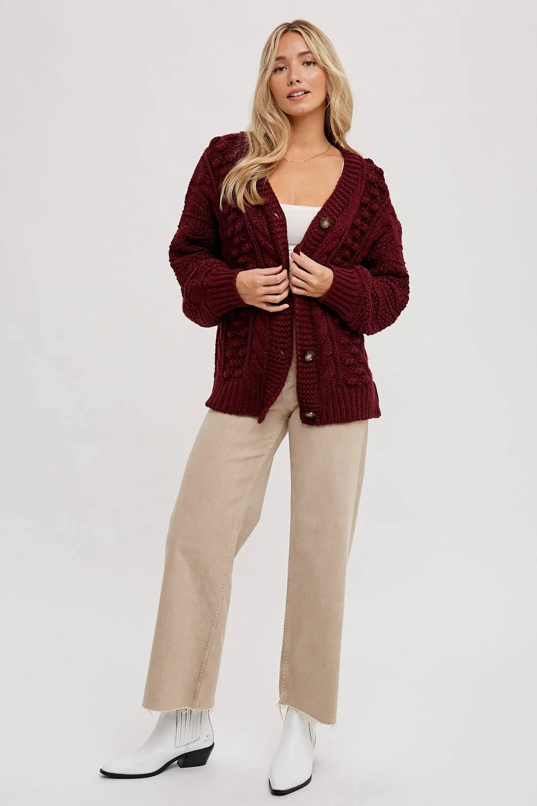 CABLE KNIT CARDIGAN