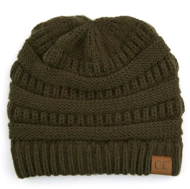 C.C. Beanies Cable Knit Classic Hat