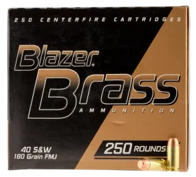 CCI 52201 Blazer 40 S&W 180 GR Full Metal Jacket Flat Nose 250 Bx/ 4 Cs - 250 Rounds