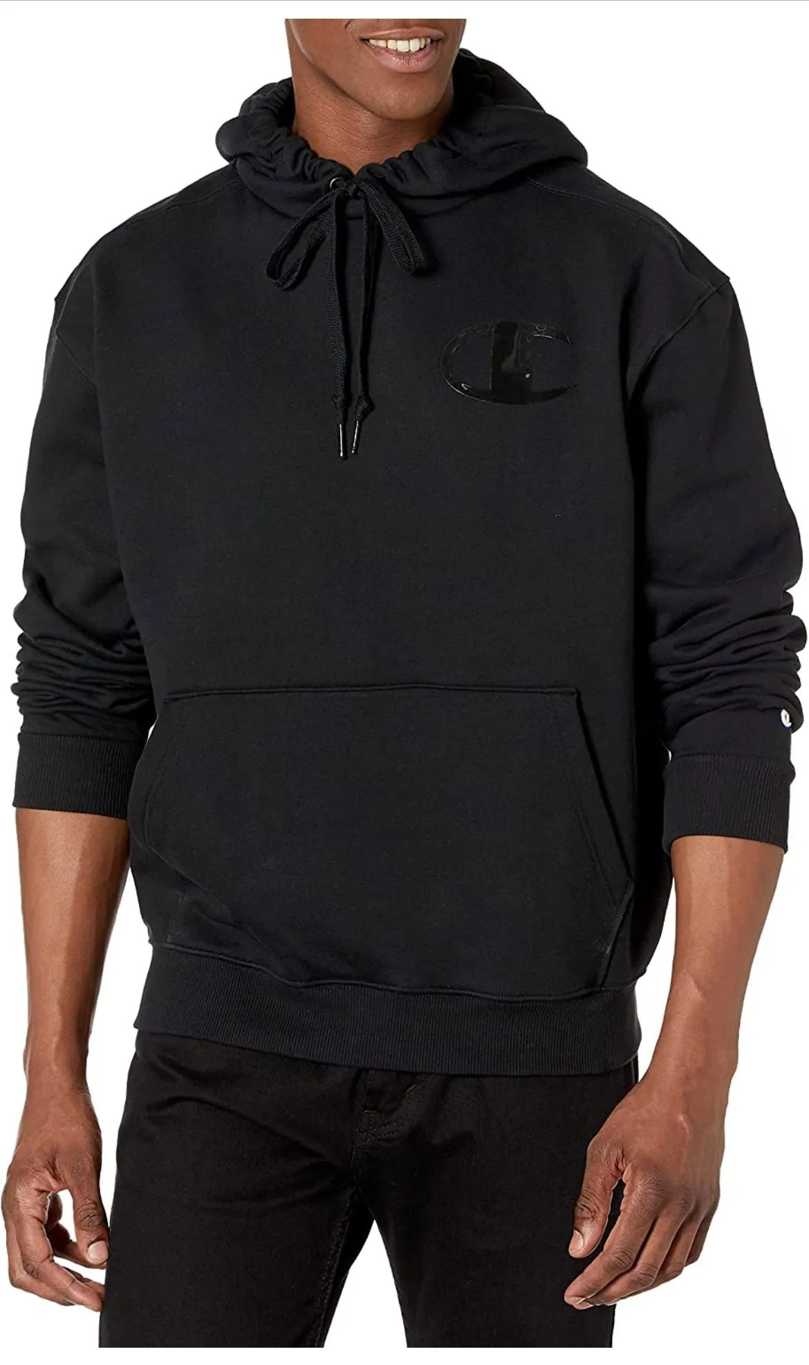 Champion Men's Black Super Fleece Cone Hood