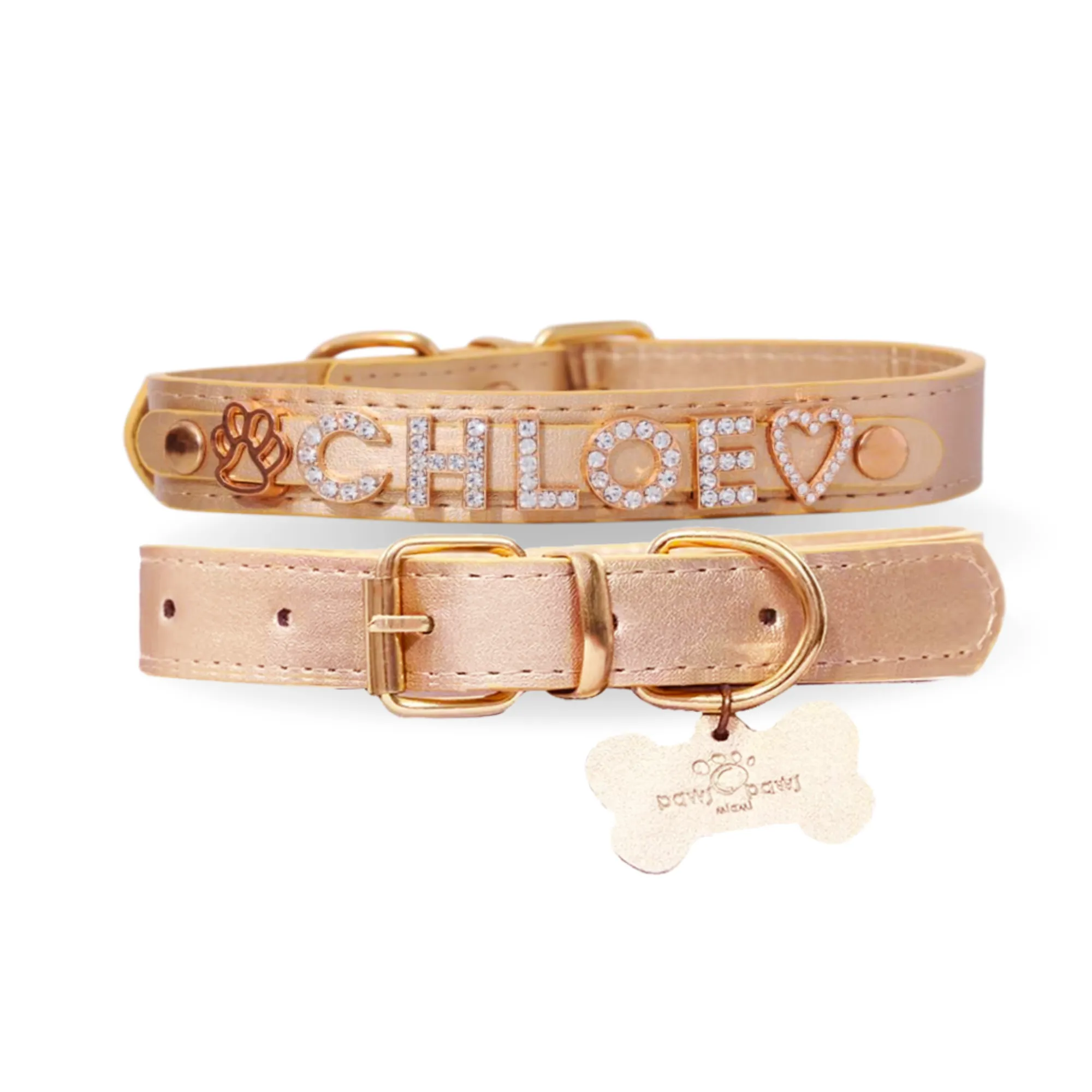 CHRISTMAS DOG COLLARS WITH STUDDED JEWELRY