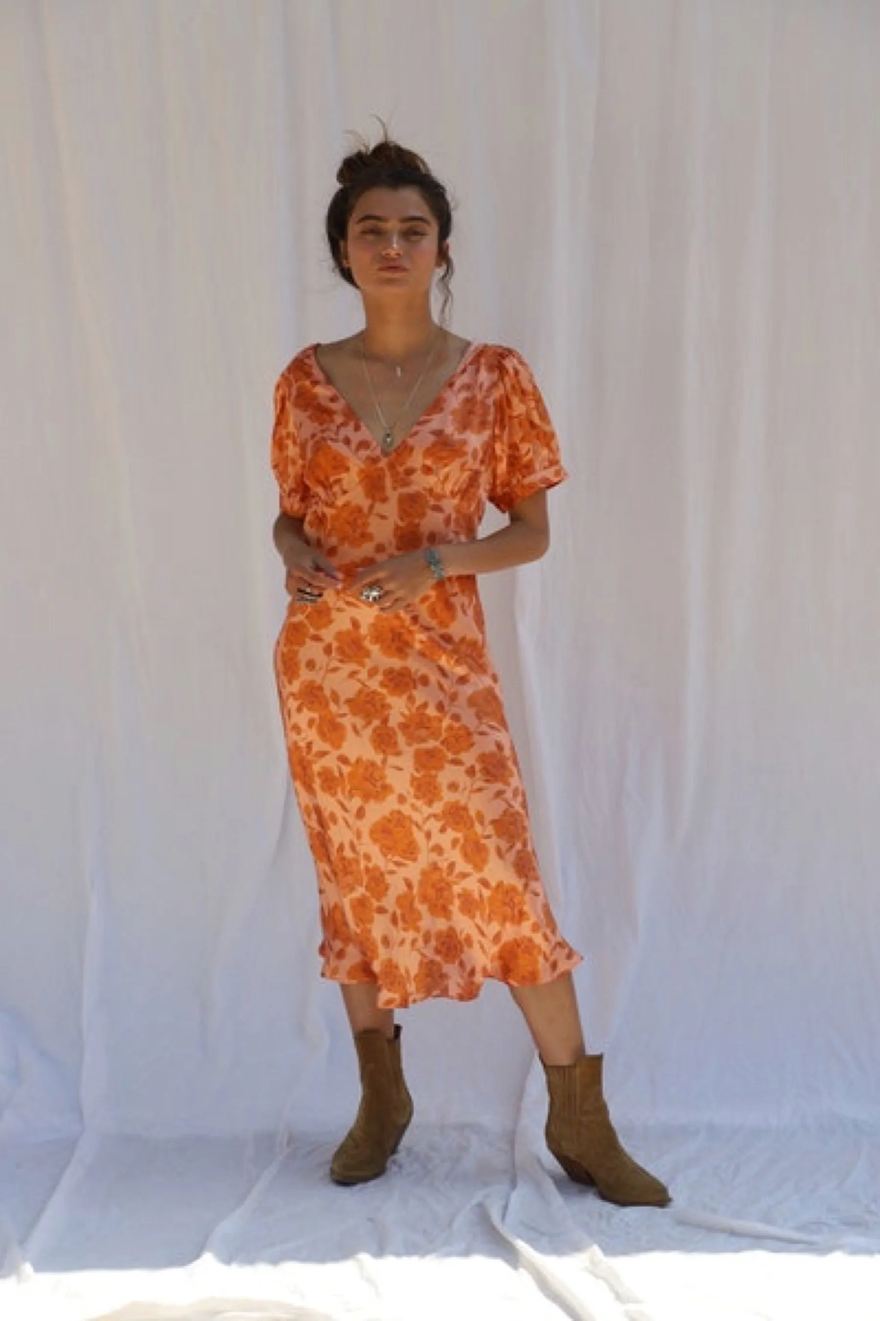 Clay Electro Floral Daisy Circle Dress