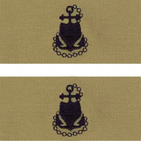 Coast Guard Embroidered Collar Device: E7 CPO - desert (NON-RETURNABLE)
